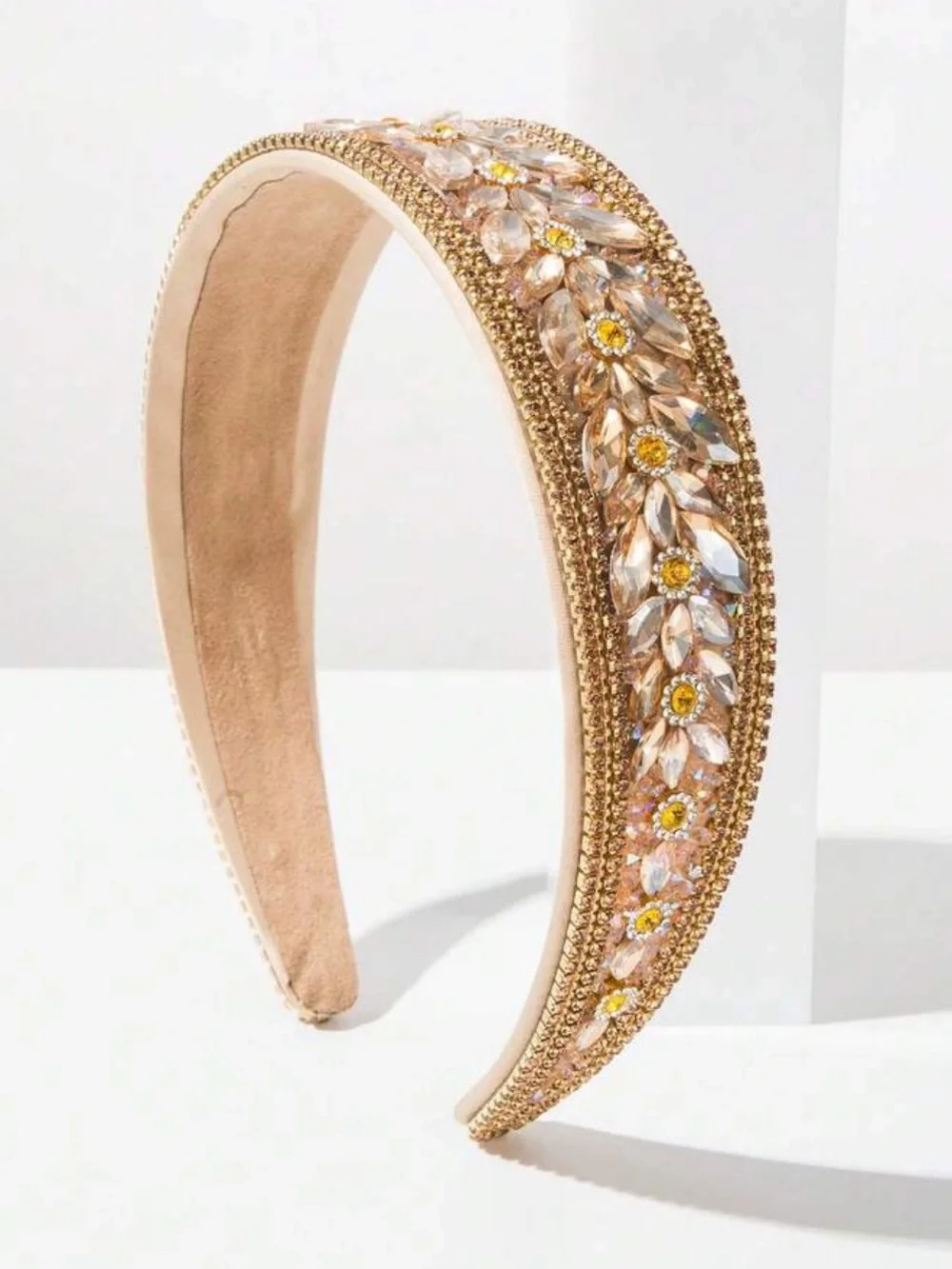 Embellished‎ gold Crystal Headband